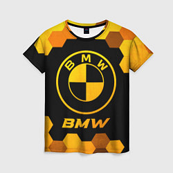 Женская футболка BMW - gold gradient