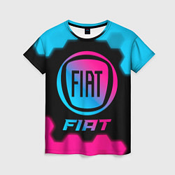 Футболка женская Fiat - neon gradient, цвет: 3D-принт