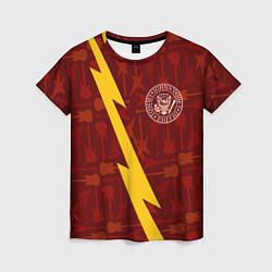 Женская футболка Ramones гитары и молния