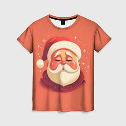 Женская футболка Портрет Деда Мороза