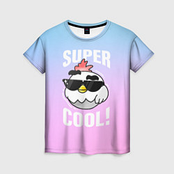 Женская футболка Chicken Gun: Супер Крутой Цыпленок