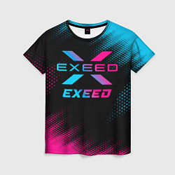 Женская футболка Exeed - neon gradient