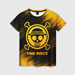 Женская футболка One Piece - gold gradient