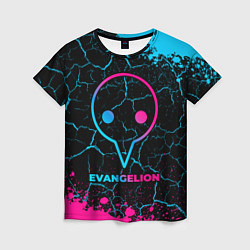 Женская футболка Evangelion - neon gradient