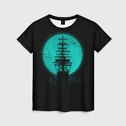 Женская футболка Мрачный корабль