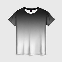 Женская футболка Black and white gradient