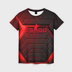 Женская футболка Red neon CS GO