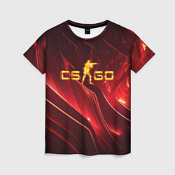 Женская футболка CS GO fire logo