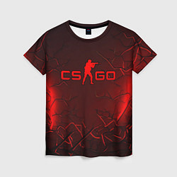 Женская футболка CSGO logo dark red