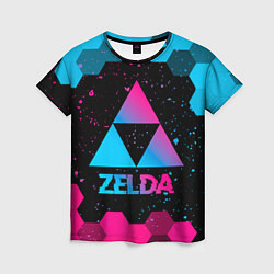 Женская футболка Zelda - neon gradient