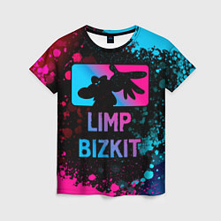 Женская футболка Limp Bizkit - neon gradient