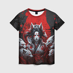 Женская футболка Демоническая кицунэ