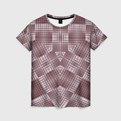 Женская футболка В коричневых тонах геометрический узор