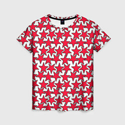 Женская футболка Ретро звёзды красные