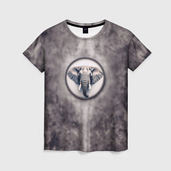 Женская футболка Слон с хоботом