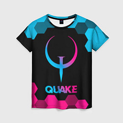 Женская футболка Quake - neon gradient