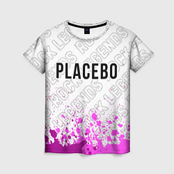 Футболка женская Placebo rock legends: символ сверху, цвет: 3D-принт