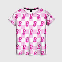 Женская футболка Розовая шашка и Барби