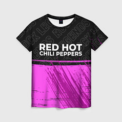 Футболка женская Red Hot Chili Peppers rock legends: символ сверху, цвет: 3D-принт