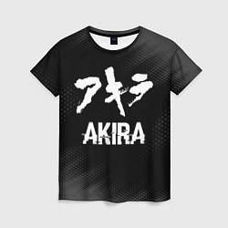 Женская футболка Akira glitch на темном фоне