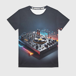 Женская футболка Диджейский пульт