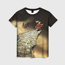 Футболка женская Korn обложка альбома Follow the Leader, цвет: 3D-принт