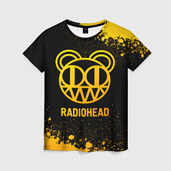 Футболка женская Radiohead - gold gradient, цвет: 3D-принт