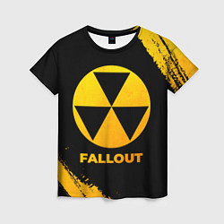 Футболка женская Fallout - gold gradient, цвет: 3D-принт