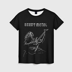 Футболка женская Heavy metal metalhead, цвет: 3D-принт