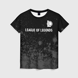 Женская футболка League of Legends glitch на темном фоне: символ св