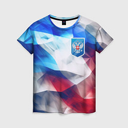 Женская футболка Абстракция герб России