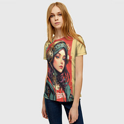 Футболка женская Городской тинейджер, цвет: 3D-принт — фото 2