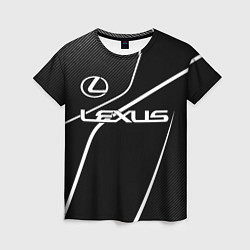 Женская футболка Lexus - white line
