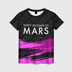 Футболка женская Thirty Seconds to Mars rock legends: символ сверху, цвет: 3D-принт
