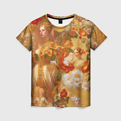 Женская футболка Девушки в золоте