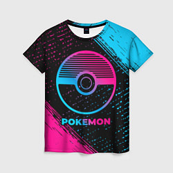 Женская футболка Pokemon - neon gradient