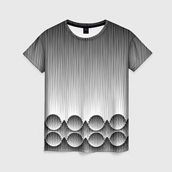 Женская футболка Круглая полосатая геометрия
