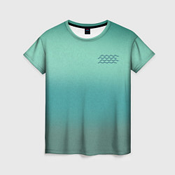 Женская футболка Бирюзовый цвет морской волны
