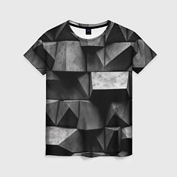 Женская футболка Обман зрения и каменные плиты