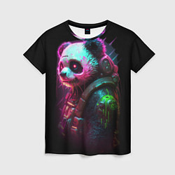 Футболка женская Cyberpunk panda, цвет: 3D-принт