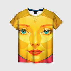 Футболка женская Девушка желтоликая, цвет: 3D-принт