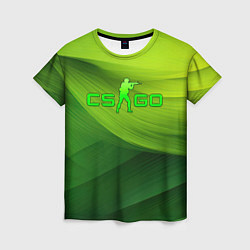 Женская футболка CSGO green logo