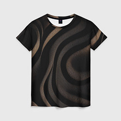 Женская футболка Черный абстрактный узор