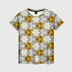 Женская футболка Узор шестиугольные соты