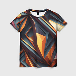 Женская футболка Разноцветная 3D геометрия узоров метавселенной