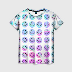 Женская футболка Smiley holographic