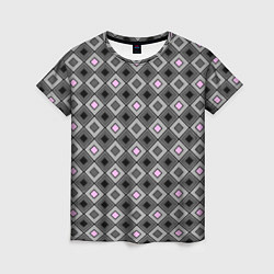 Женская футболка Серо - розовый геометрический узор