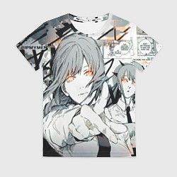 Футболка женская Макима Дэндзи человек-бензопила, цвет: 3D-принт