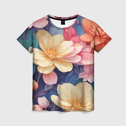 Женская футболка Водянная лилия лотосы кувшинки