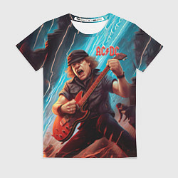 Футболка женская ACDC rock music, цвет: 3D-принт